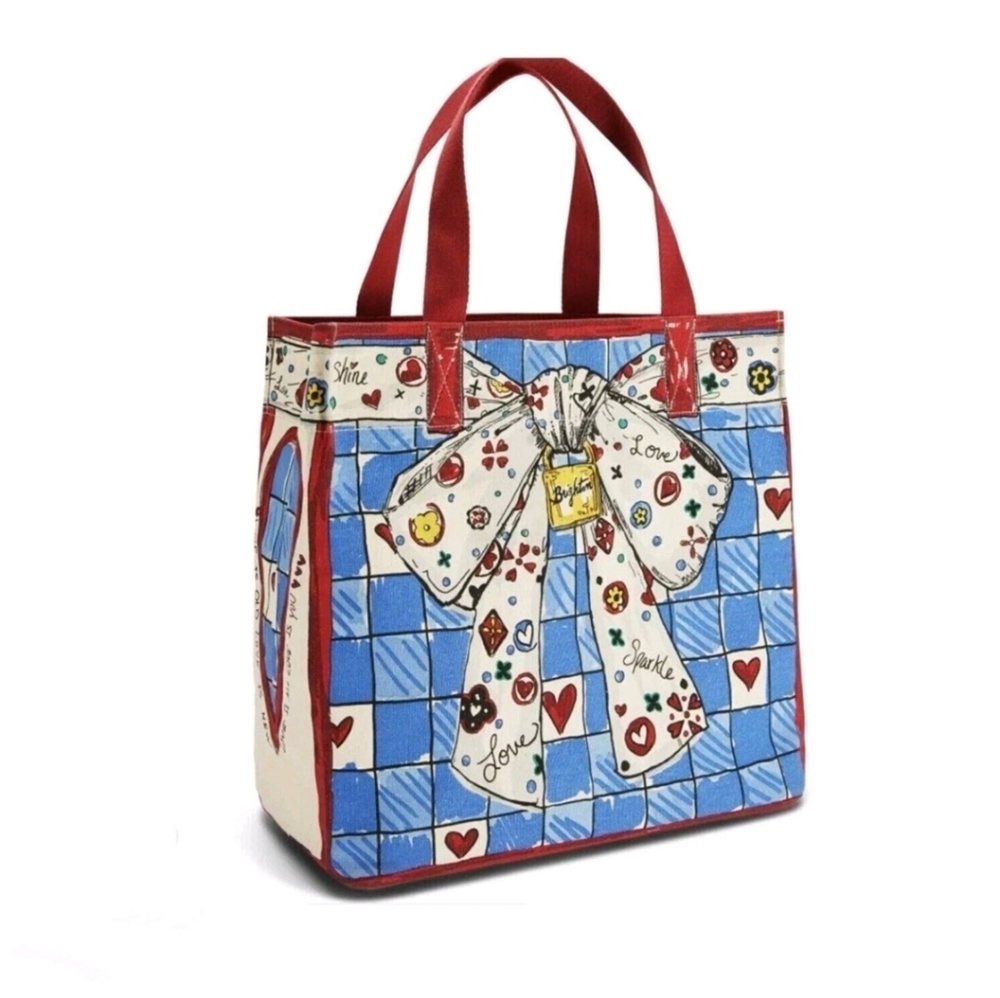 Brighton Love Sparkle Canvas Tote Bag 15 1/2"X14 1//2"X8"